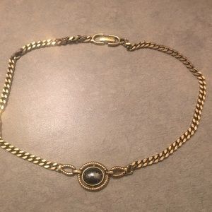 Louis feraud Paris signed gold necklace